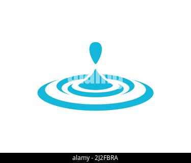 Vettore simbolo di gocce d'acqua e spruzzi d'acqua Illustrazione Vettoriale