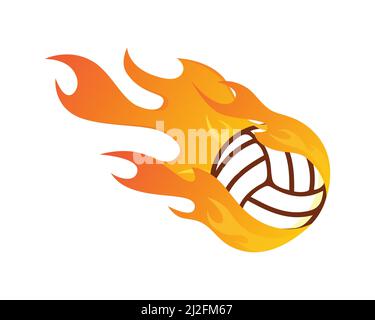 Modern Flaming Hot Volley Illustrazione Vector Illustrazione Vettoriale