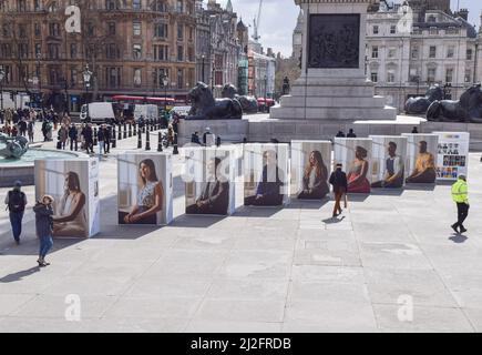 Londra, Regno Unito. 01st Apr 2022. Una speciale mostra gratuita è stata allestita a Trafalgar Square in occasione del lancio del London Games Festival, che si svolge dal 1st al 10th aprile. Il London Games Festival celebra i videogiochi e l'intrattenimento interattivo. Credit: SOPA Images Limited/Alamy Live News Foto Stock