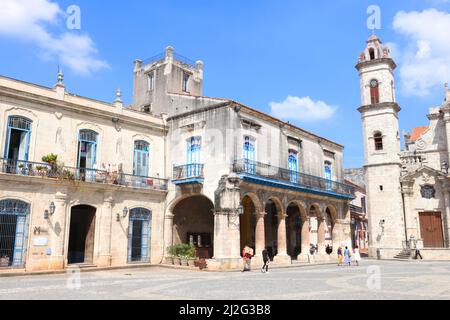 Dettagli della Piazza della Cattedrale a l'Avana, Cuba Foto Stock