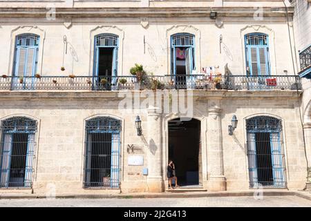 Dettagli della Piazza della Cattedrale a l'Avana, Cuba Foto Stock