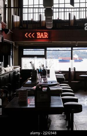 Seattle, Stati Uniti. 30th Mar 2022. Un ristorante Pike Place Market. Foto Stock