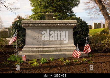 Tomba del presidente James Buchanan nel cimitero di Woodward Hill Lancaster PA Foto Stock