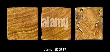 Grana di legno texture. Legno di carpino Wormy, può essere usato come sfondo, sfondo del modello Foto Stock