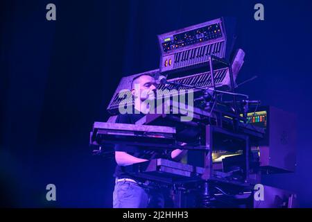 La band italiana Subsonica ha suonato dal vivo il primo concerto del tour Microchip temporaneo di Torino dopo le covide restrizioni Foto Stock