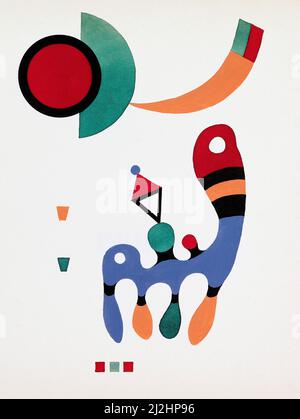 Dipinto di Wassily Kandinsky, 1940s. Bauhaus anni. Ulteriori informazioni saranno disponibili a breve. 11 tableux et 7 poemi (1945). '11 dipinti e 7 poesie' Foto Stock