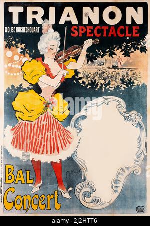 Georges Meunier, belle epoque, poster d'epoca, Trianon 80, Bd Rochechouart spettacolo Bal Concerto (1897) Foto Stock