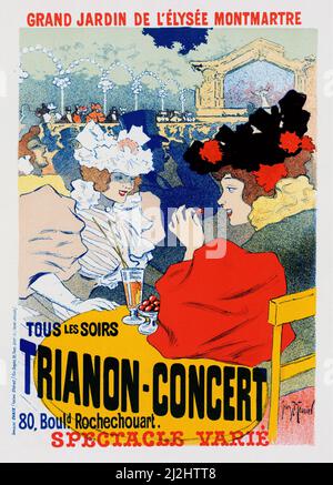 Georges Meunier, belle epoque, poster d'epoca, Trianon-Concert (1897) Tous Les Soirs. Foto Stock