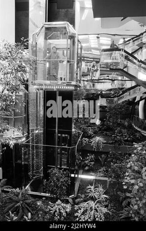 Broad Street Mall, un centro commerciale al coperto nel centro di Reading. 4th maggio 1987. Foto Stock