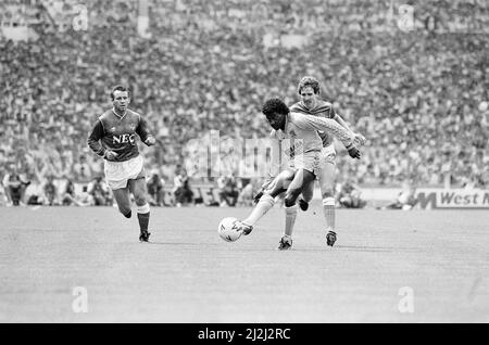 Everton 1-0 Coventry, partita di calcio Charity Shield al Wembley Stadium di Londra, sabato 1st agosto 1987. Azione corrispondente Foto Stock