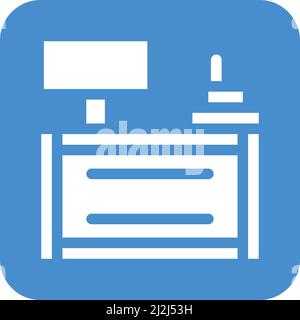 Illustrazione del disegno dell'icona del vettore del contatore di cassa Illustrazione Vettoriale