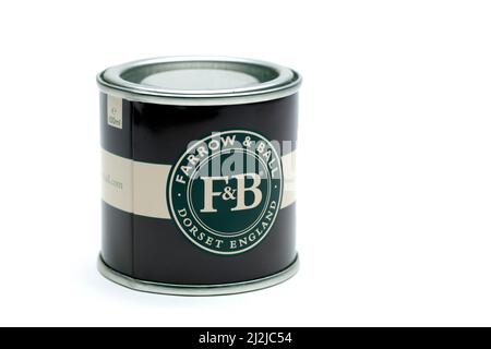 Nuova prova inaperta della vernice da Farrow and Ball Foto Stock