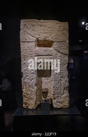 Barcellona, Spagna. Manufatti nel Museo della Cultura dell'Antico Egitto Foto Stock