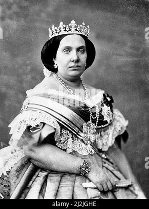 Ritratto ufficiale della Regina Isabella II di Spagna di Jean Laurent, circa 1860 Foto Stock