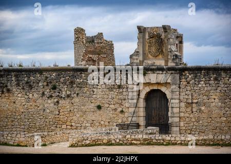 Castiglia de Chinchón nella Comunidad de Madrid, Spagna. Foto Stock