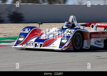 Catalogna, Spagna. 2nd Aprile 2022 ; Circuit de Barcelona-Catalunya, Spagna; Espiritu de Montjuic: Mike Newton (GB) guida LA MG Lola EX257 durante l'Espiritu de Montjuic al Circuit of Catalunya Credit: Action Plus Sports Images/Alamy Live News Foto Stock