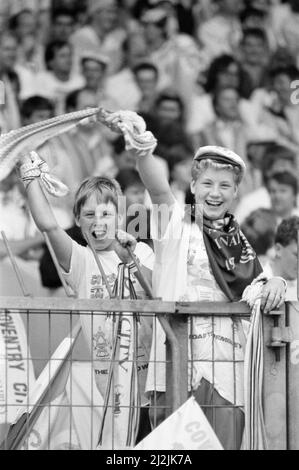 Everton 1-0 Coventry, partita di calcio Charity Shield al Wembley Stadium di Londra, sabato 1st agosto 1987. Foto Stock