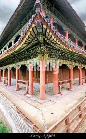 Mongolia. Il Monastero della Felicita' tranquilla (Amarbayasgalant) si trova vicino al fiume Selenge nella Valle dell'Iven. Foto Stock