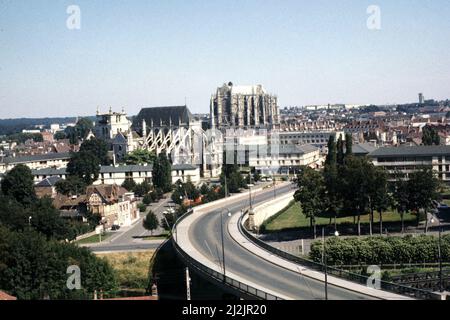 Cattedrale di Beauvais nel 1977 Foto Stock