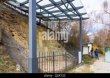 Willendorf in der Wachau: Luogo di ritrovamento della Venere di Willendorf a Wachau, Niederösterreich, bassa Austria, Austria Foto Stock