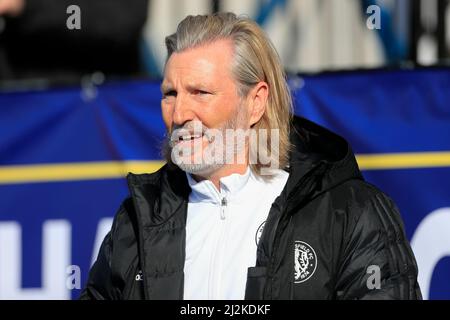 Macclesfield, Regno Unito. 02nd Apr 2022. Robbie Savage, Direttore del Football al Macclesfield FC di Macclesfield, Regno Unito, il 4/2/2022. (Foto di Conor Molloy/News Images/Sipa USA) Credit: Sipa USA/Alamy Live News Foto Stock