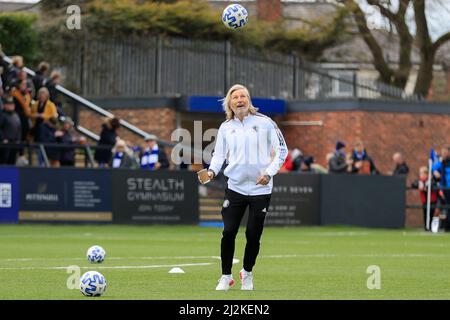 Macclesfield, Regno Unito. 02nd Apr 2022. Robbie Savage Direttore del Football al Macclesfield FC di Macclesfield, Regno Unito, il 4/2/2022. (Foto di Conor Molloy/News Images/Sipa USA) Credit: Sipa USA/Alamy Live News Foto Stock