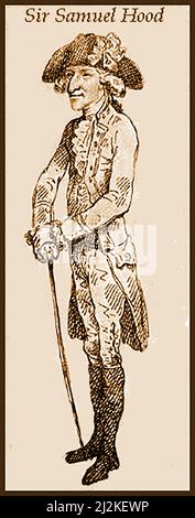 Un ritratto in caricatura del 1784 dell'ammiraglio Sir Samuel Hood, (1st Visconte Hood , 1724 – 1816). Divenne un M.P. per Westminster alle elezioni britanniche del 1784 Foto Stock