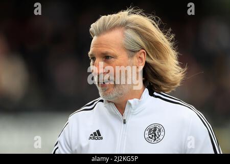 Macclesfield, Regno Unito. 02nd Apr 2022. Robbie Savage Direttore del Football al Macclesfield FC di Macclesfield, Regno Unito, il 4/2/2022. (Foto di Conor Molloy/News Images/Sipa USA) Credit: Sipa USA/Alamy Live News Foto Stock