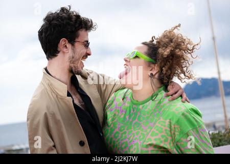 Levin Leib Lev e Maya Landsmann partecipano alla Fotocall della lezione durante il Festival delle Canneseries 5th, il 02 aprile 2022 a Cannes, Francia. Foto di David Niviere/ABACAPRESS.COM Foto Stock