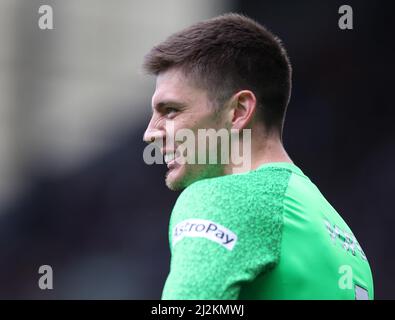 Burnley, Regno Unito. 2nd Apr 2022. Nick Papa di Burnley durante la partita della Premier League a Turf Moor, Burnley. Il credito d'immagine dovrebbe leggere: Simon Bellis/Sportimage Credit: Sportimage/Alamy Live News Foto Stock