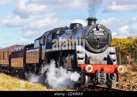 Weybourne, Regno Unito – Aprile 2nd 2022: Evento di gala a vapore di primavera sulla linea North Norfolk Poppy Credit: Richard o'Donoghue/Alamy Live News Foto Stock