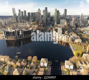 Outer millwall dock, Isle of Dogs, Londra, Inghilterra Foto Stock