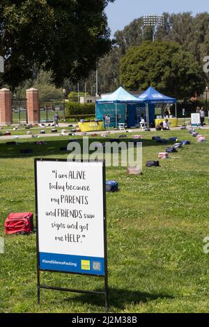 Evento di prevenzione del suicidio all'UCLA Foto Stock