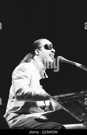 Stevie Wonder alla NEC Arena, Birmingham, Inghilterra, 25th maggio 1989. Foto Stock