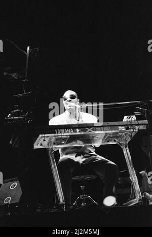 Stevie Wonder alla NEC Arena, Birmingham, Inghilterra, 25th maggio 1989. Foto Stock