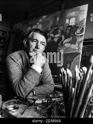 Artista Norman Cornish. Circa 1989. Foto Stock