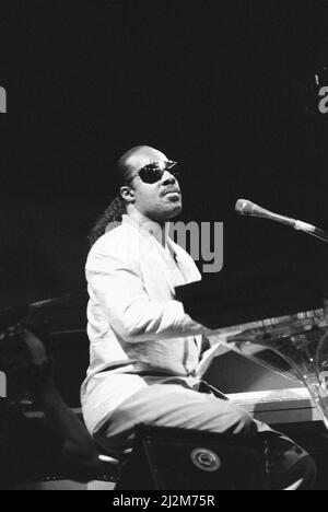 Stevie Wonder alla NEC Arena, Birmingham, Inghilterra, 25th maggio 1989. Foto Stock