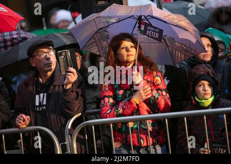 Budapest, Ungheria. 02nd Apr 2022. Campagna elettorale a Budapest il 2 aprile 2022, Credit: Alamy Live News, Gabriella Barbara Credit: Gabriella Barbara/Alamy Live News Foto Stock