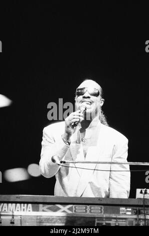 Stevie Wonder alla NEC Arena, Birmingham, Inghilterra, 25th maggio 1989. Foto Stock