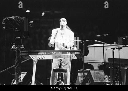 Stevie Wonder alla NEC Arena, Birmingham, Inghilterra, 25th maggio 1989. Foto Stock
