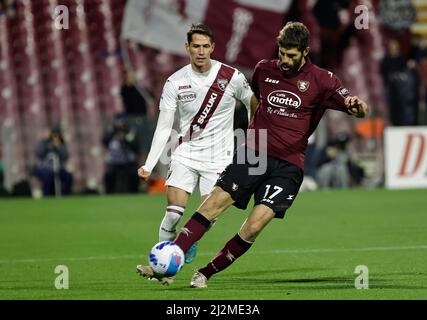 2nd aprile 2022; Stadio Arechi, Salerno, Italia; Serie A Football, Salernitana contro Torino; Federico Fazio di Salernitana Foto Stock