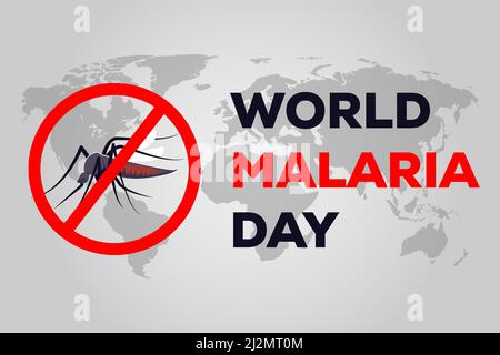 illustrazione del banner del giorno mondiale della malaria Illustrazione Vettoriale