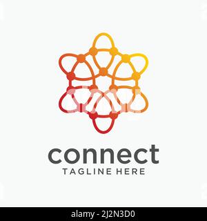 Logo Tech Connect Illustrazione Vettoriale