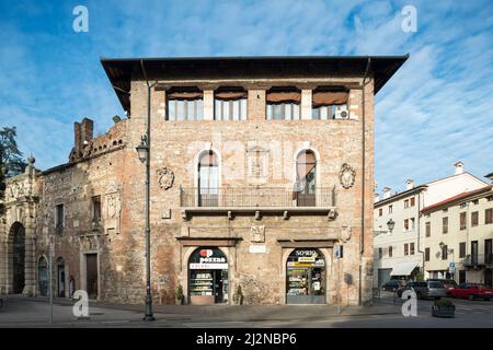 Teatro Olimpico in Piazza Matteotti, Vicenza, Italia Foto Stock