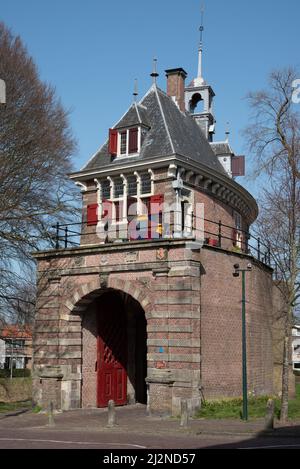 Hoorn, Paesi Bassi, marzo 2022. La porta principale della città di Hoorn, Paesi Bassi. Foto di alta qualità Foto Stock