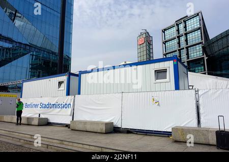 Sala di benvenuto, Berliner Stadtmission, Stazione Centrale, Berlino, Germania Foto Stock
