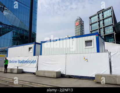 Sala di benvenuto, Berliner Stadtmission, Stazione Centrale, Berlino, Germania Foto Stock