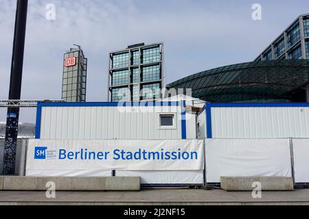 Sala di benvenuto, Berliner Stadtmission, Stazione Centrale, Berlino, Germania Foto Stock