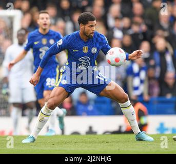 Londra, Regno Unito. 02nd Apr 2022. 02 Aprile 2022 - Chelsea contro Brentford - Premier League - Stamford Bridge Ruben Loftus-guek durante la partita contro Brentford. Picture Credit : Credit: Mark Pain/Alamy Live News Foto Stock