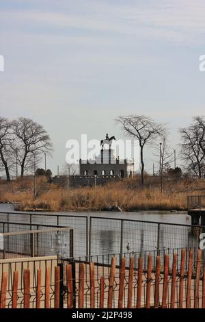 Il monumento di Ulysses S. Grant a Lincoln Park, Chicago, Illinois. Foto Stock